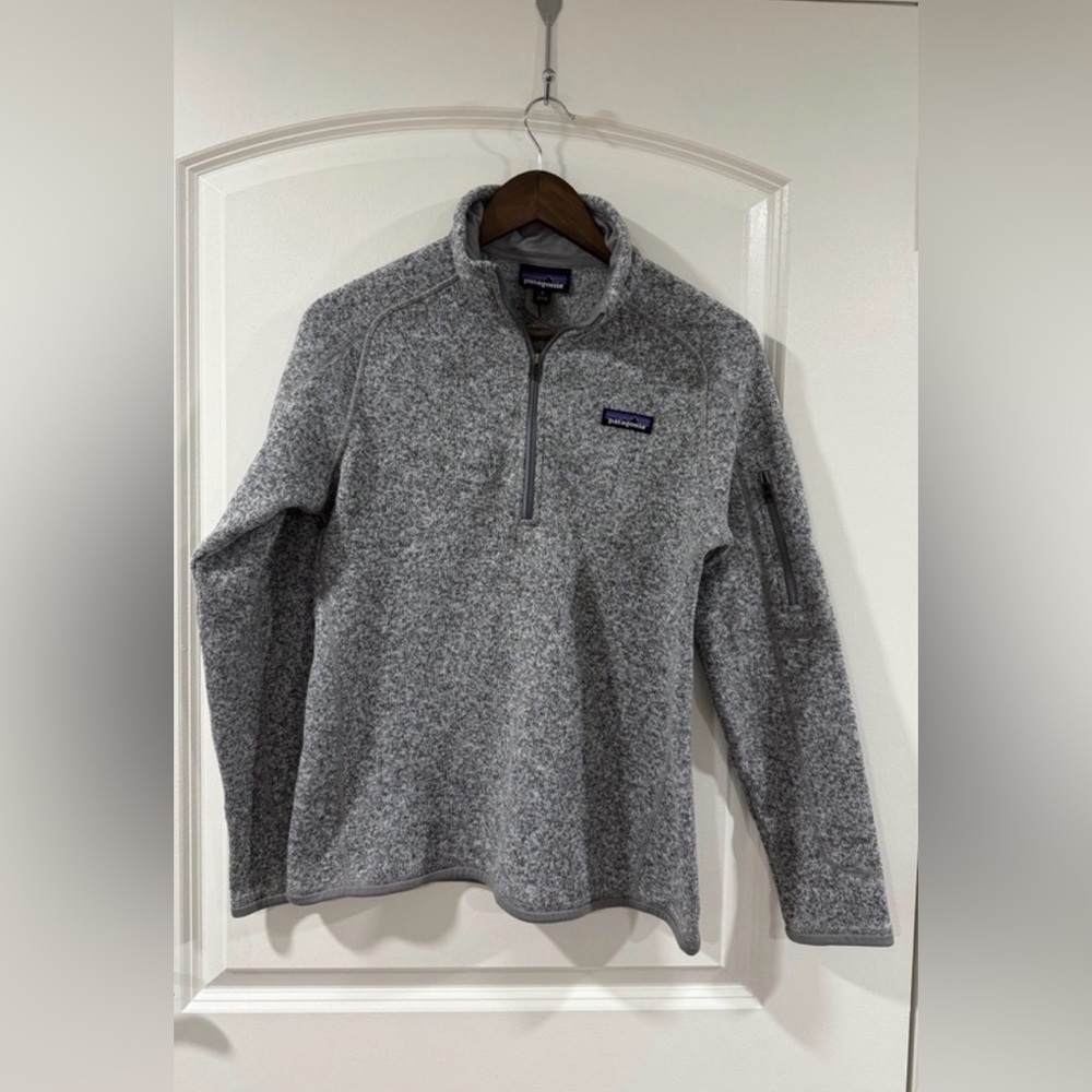 Patagonia Better Sweater Women’s Medium 1/4 Zip Gray Fleece Pullover - Picture 2 of 11